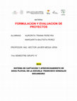 Research paper thumbnail of PROYECTO CAPTACION Y USO DE AGUA PLUVIAL AURO Y MAGO