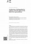 Research paper thumbnail of Architecture: Distinguished or ordinary network agents in the field of its representation