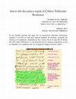 Research paper thumbnail of Inicio del dia azteca/mexica,  según el Códice Telleriano Remensis