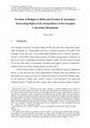 Research paper thumbnail of Freedom of Religion or Belief and Freedom of Association: Intersecting Rights in the Jurisprudence of the European Convention Mechanisms