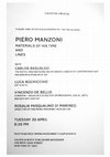 Research paper thumbnail of PIERO MANZONI. Materials of his Times and Lines