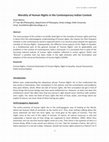 Research paper thumbnail of Morality of Human Rights in the Contemporary Indian Context