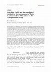 Research paper thumbnail of Pope John Paul II and the Neurological Standard for the Determination of Death: A Critical Analysis of his Address to the Transplantation Society