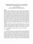 Research paper thumbnail of Sustainability and Quality of Urban Infrastructures: A Case of Automated Water dispensing Machines facilities in Jalingo Metropolis, Taraba State, Nigeria