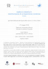 Research paper thumbnail of ENRICO CRISPOLTI testimonianze di un’esperienza condivisa ROMA