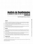 Research paper thumbnail of Análisis de Rendimientos