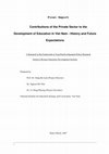 Research paper thumbnail of Contributions of the Private Sector to the Development of Education in Viet Nam - History and Future Expectations