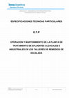 Research paper thumbnail of ESPECIFICACIONES TECNICAS PARTICULARES