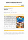 Research paper thumbnail of ANÁLISIS CRÍTICO DE LA PELÍCULA RATATOUTILLE