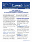 Research paper thumbnail of Making the Right Turn: A Research Update on Evidence-Based and Promising Post-Exit Supports for Formerly Incarcerated Youth