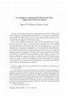 Research paper thumbnail of La inteligencia espiritual del Misterio de Dios según santo Tomás de Aquino