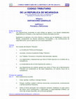 Research paper thumbnail of CODIGO TRIBUTARIO DE LA REPUBLICA DE NICARAGUA CODIGO TRIBUTARIO DE LA REPUBLICA DE NICARAGUA TITULO I DISPOSICIONES GENERALES CAPÍTULO I Principios y Definiciones