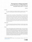 Research paper thumbnail of "The Importance of Being Long Dead": Ancient Characters and Modern Desire in Fernando Pessoa and C. P. Cavafy