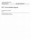 Research paper thumbnail of ACT: Comunidades seguras