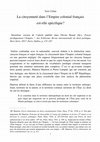 Research paper thumbnail of La citoyenneté dans l'Empire colonial français est-elle spécifique ? (2ème version)