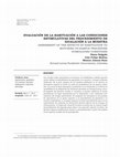 Research paper thumbnail of Evaluación de la habituación a las condiciones estimulativas del procedimiento de igualación a la muestra