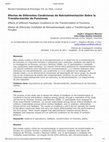 Research paper thumbnail of Efectos de Diferentes Condiciones de Retroalimentación Sobre la Transformación de Funciones