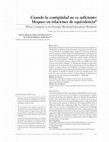 Research paper thumbnail of Cuando la contigüidad no es suficiente: bloqueo en relaciones de equivalencia