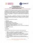 Research paper thumbnail of TÉRMINOS DE REFERENCIA DE LA CONVOCATORIA 2019 Apoyos Complementarios para la Consolidación de Laboratorios Nacionales Conacyt