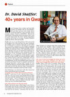 Research paper thumbnail of Dr. David Shaffer: 40+ Years in Gwangju