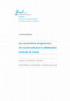 Research paper thumbnail of Les conventions-programmes : Un nouvel outil pour la collaboration verticale en Suisse