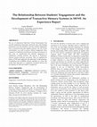 Research paper thumbnail of The Relationship Between Students' Engagement and the Development of Transactive Memory Systems in MUVE: An Experience Report