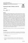 Research paper thumbnail of Examining the Origins of Hafting in South Asia