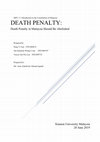 Research paper thumbnail of DEATH PENALTY SHOULD BE ABOLISHED