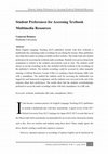 Research paper thumbnail of Student Preferences for Accessing Textbook Multimedia Resources (2018)