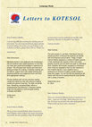 Research paper thumbnail of Letters to KOTESOL: 2011 February