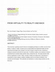 Research paper thumbnail of From virtuality to reality and back