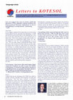 Research paper thumbnail of Letters to KOTESOL: 2011 December