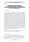 Research paper thumbnail of PROCEDURAL HUMAN RIGHTS IN ENVIRONMENTAL CASES -PRINCIPLES ESTABLISHED IN THE PRACTICE OF THE EUROPEAN COURT OF HUMAN RIGHTS* 2