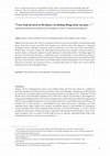 Research paper thumbnail of "I now look forward to the future, by finding things from our past…" Exploring the potential of metal detector archaeology as a source of well-being and happiness