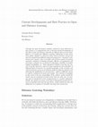 Research paper thumbnail of Current developments and best practice in open and distance learning