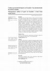 Research paper thumbnail of Cultura gerencial del deporte en Ecuador: Una mirada desde los actores sociales Management culture of sport in Ecuador: A look from social actors