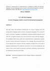 Research paper thumbnail of Let's talk about language: A review of language-sensitive research in international management