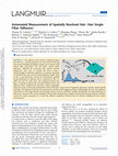 Research paper thumbnail of Langmuir-Automated Measurement of Spatially Resolved Hair−Hair Single Fiber Adhesion