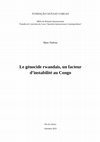 Research paper thumbnail of Le génocide rwandais, un facteur d'instabilité au Congo