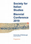 Research paper thumbnail of SIS Biennial Conference: Edinburgh 26-28 June 2019. Panel: The Winter of Italy's Discontent: l'identità italiana utopica e distopica negli anni '70.