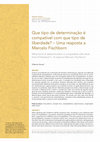 Research paper thumbnail of Que tipo de determinação é compatível...