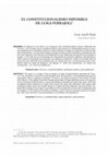 Research paper thumbnail of El constitucionalismo imposible de Luigi Ferrajoli EL CONSTITUCIONALISMO IMPOSIBLE DE LUIGI FERRAJOLI