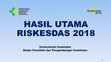 Research paper thumbnail of HASIL UTAMA RISKESDAS 2018