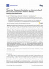 Research paper thumbnail of Molecular Dynamics Simulation on Mechanical and Piezoelectric Properties of Boron Nitride Honeycomb Structures