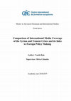 Research paper thumbnail of Comparison of International Media Coverage of the Syrian and Yemeni Crises and its links to Foreign Policy Making