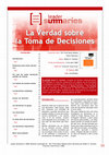 Research paper thumbnail of La Verdad sobre la Toma de Decisiones