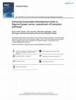 Research paper thumbnail of Climate Policy Achieving Sustainable Development Goals in Nigeria's power sector: assessment of transition pathways