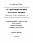 Research paper thumbnail of Las expresiones políticas de los trabajadores argentinos Un análisis desde los Programas Nacionales de la CGT