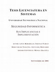 Research paper thumbnail of SEGURIDAD INFORMÁTICA: Sus Implicancias e Implementación