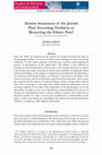 Research paper thumbnail of Zionist Awareness of the Jewish Past: Inventing Tradition or Renewing the Ethnic Past?